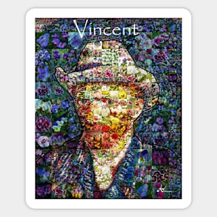 Vincent van Gogh Flower Mosaic of the great Master Sticker